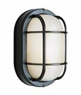 10W LED Bulkhead Wall Light, 5000K - Black