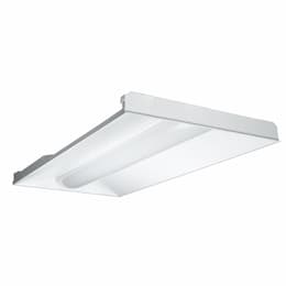 30W 2x4 LED Troffer, 3500K, DLC Premium, White, Dimmable