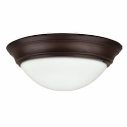 22W LED Flush Mount Light, Dimmable, 1540 lm, 3000K, Bronze