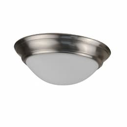 14W LED Flush Mount Light, Dimmable, 980 lm, 4000K, Nickel