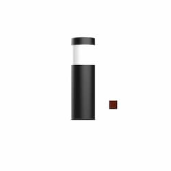 18W LED 3.5-ft Bollard Pathway Light, Flat Top, 100W MH Retrofit, 1500 lm, 5000K, Bronze