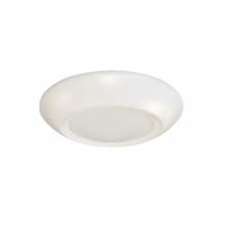 7-in 12W LED Compact Flush Mount, 960 lm, 120V, 3000K, White