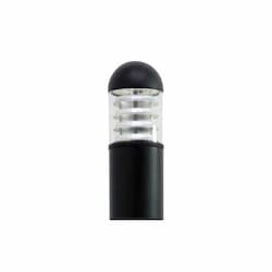 LED Round Louver Bollard Light, Selectable Watts, Lumens & CCT, Black