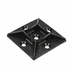 1x1" Adhesive Tie Mount, Black, 100/Pack