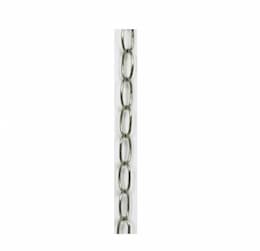 3-ft 8 Gauge Section of Chain, 35 lbs Max, Brushed Nickel