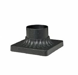 Aluminum Pier Mount Base Square, Textured Black