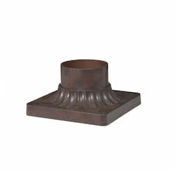 Aluminim Pier Mount Base Square, Old Bronze