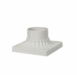 Aluminum Pier Mount Base Square, White