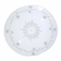 13-in Grape Pattern Round Glass Lamp Shade, White