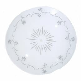 13-in Grape Pattern Round Glass Lamp Shade, White