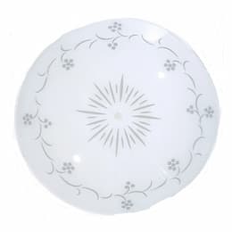 15-in Grape Pattern Round Glass Lamp Shade, White