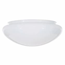 6-in Mushroom Glass Shade, Sprayed White