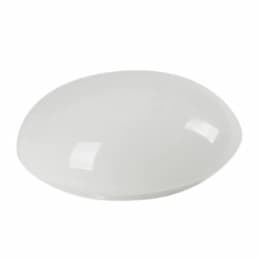 10-in Mushroom Glass Shade, Sprayed White