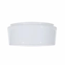 10-in Drum Glass Shade, Sprayed White