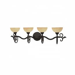 32" Tapas Vanity Light, Tuscan Suede Glass, Old Bronze