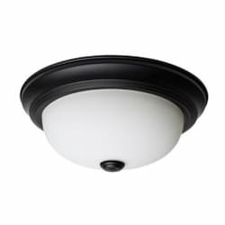 11-in Brentwood Flush Mount w/o Bulbs, 2-Light, 120V, Matte Black