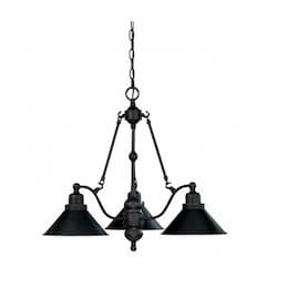 60W 22" Bridgeview Chandelier Light, 3-Light