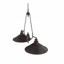 150W 28" Bridgeview Island Pendant Light, 2-Light