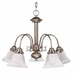 60W 24" Ballerina Chandelier Light, Brushed Nickel