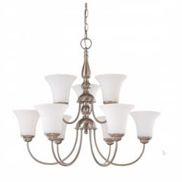 Dupont 2 Tier 27" Chandelier light, Satin White Glass