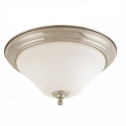 Dupont 15" LED Flush Mount Light, Satin White Glass
