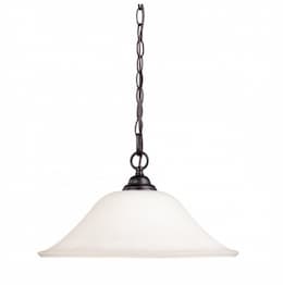 Dupont 16" Hanging Dome Light, Satin White Glass, Brushed Nickel