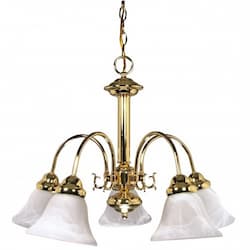 60W 24" Ballerina Chandelier Light, Polished Brass