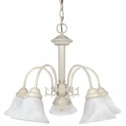 60W 24" Ballerina Chandelier Light, Textured White