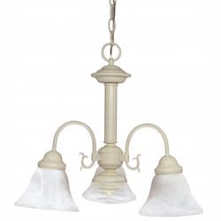 60W 20" Ballerina Chandelier Light, Textured White