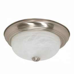  13" 2-Light Flush Mount Ceiling Light, Brushed Nickel