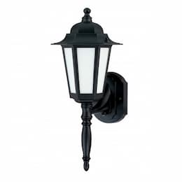 13W, Cornerstone 18" Wall Lantern Light, Textured Black Finish