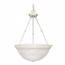 3-Light 20" Hanging Pendant Light Fixture, Textured White