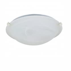 12in Tri-Clip Flush Mount, 1-Light, Textured White