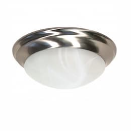 14in Flush Mount, Twist & Lock, 2-Light, Brushed Nickel