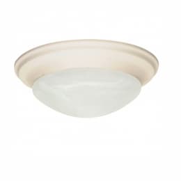 12in Flush Mount, Twist & Lock, 1-Light, Textured White