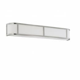 Nuvo 100W 5 in. Odeon Wall Sconce Light, White Satin, Brushed Nickel