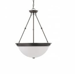 20in Pendant Light Fixture, 3-light, Mahogany Bronze