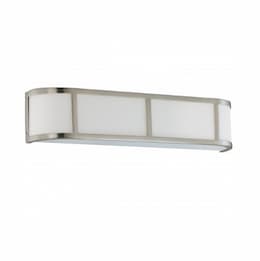 13W Odeon Wall Sconce Light, 3-Light, GU24 Base, Brushed Nickel