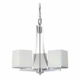 60W 3-Light Chandelier, Polished Chrome