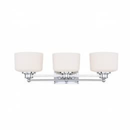 Soho Vanity Light Fixture, Satin White Glass