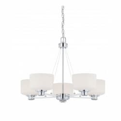 Soho Chandelier Light, Satin White Glass