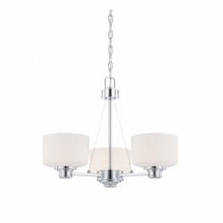 Soho Chandelier Light, Satin White Glass