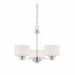 Soho Chandelier Light, Satin White Glass