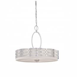 Harlow Pendant Light, Gray Fabric Shade