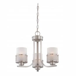 60W Chandelier, Brushed Nickel