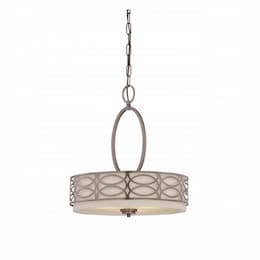 Harlow Pendant Light, Khaki Fabric Shades