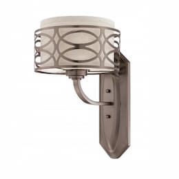 Harlow Vanity Light Fixture, Khaki Fabric Shade