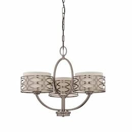 Harlow Chandelier Light, Khaki Fabric Shades