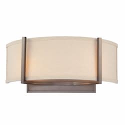 60W 2-Light Decorative Wall Sconce, Hazel Bronze