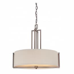 60W 4-Light Drum Pendant Fixture, Hazel Bronze